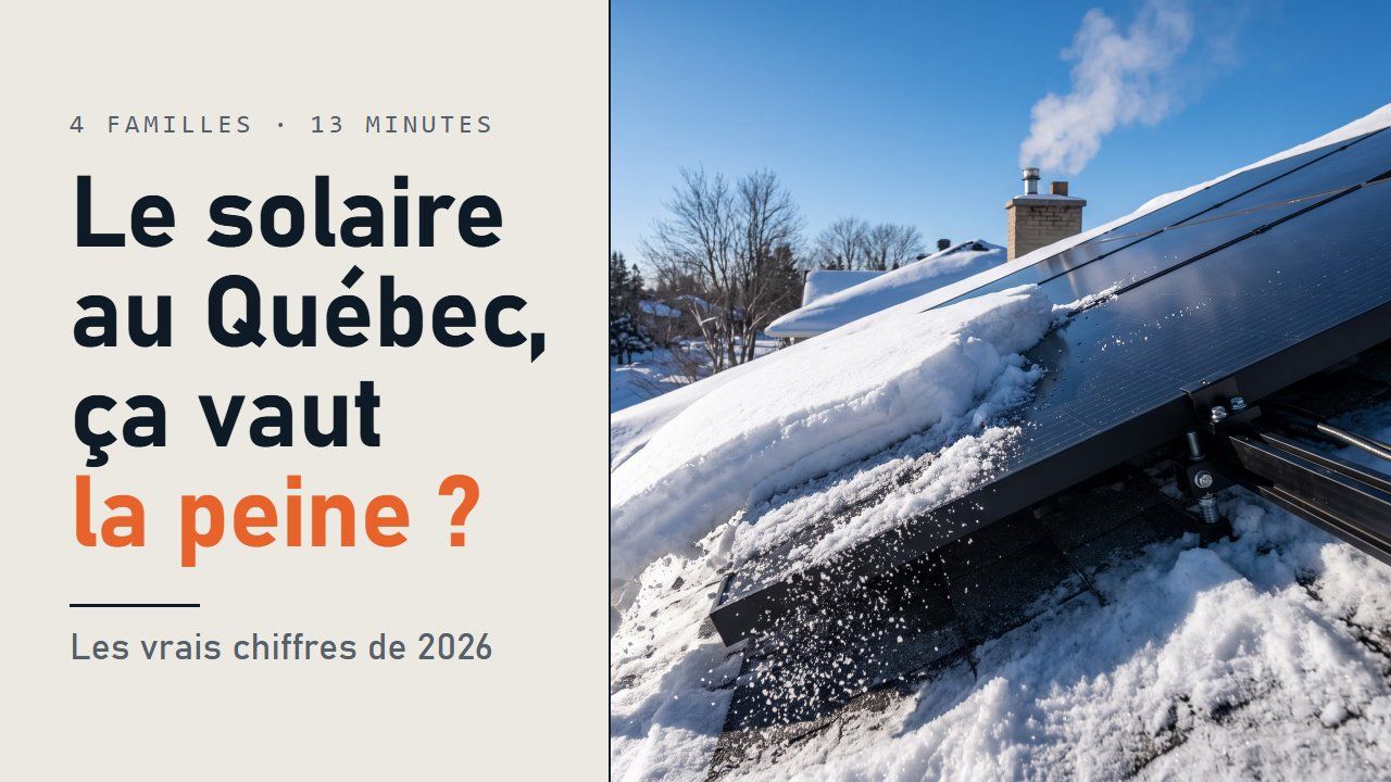 Image d'ouverture de la vidéo sur les panneaux solaires au Québec